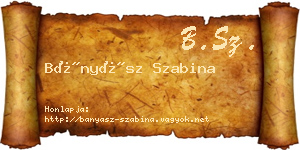 Bányász Szabina névjegykártya