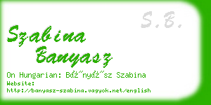 szabina banyasz business card